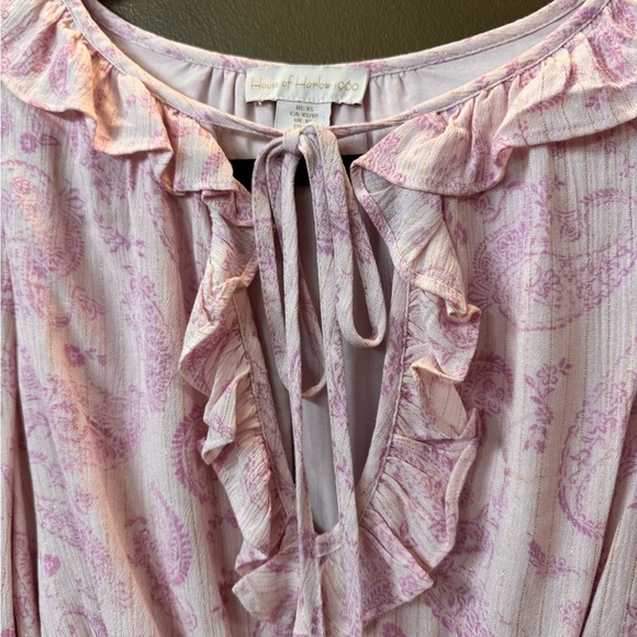 House of Harlow 1960 Lavender Floral Long Sleeve Dress - Picture 2 of 4